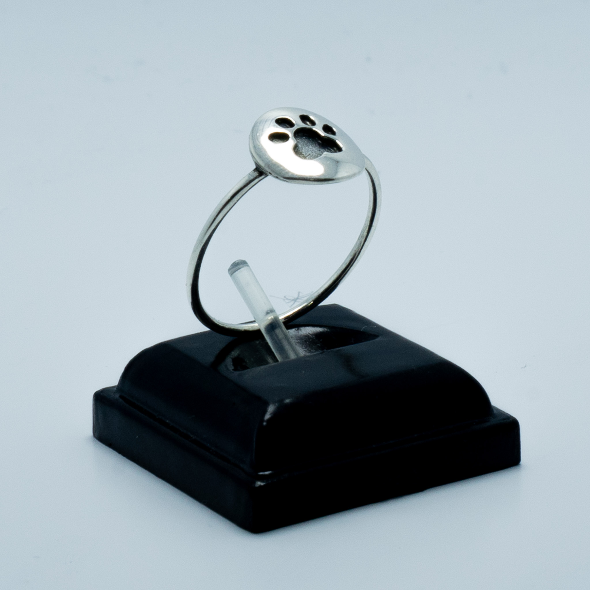 Anillo Huella de Perro Plata