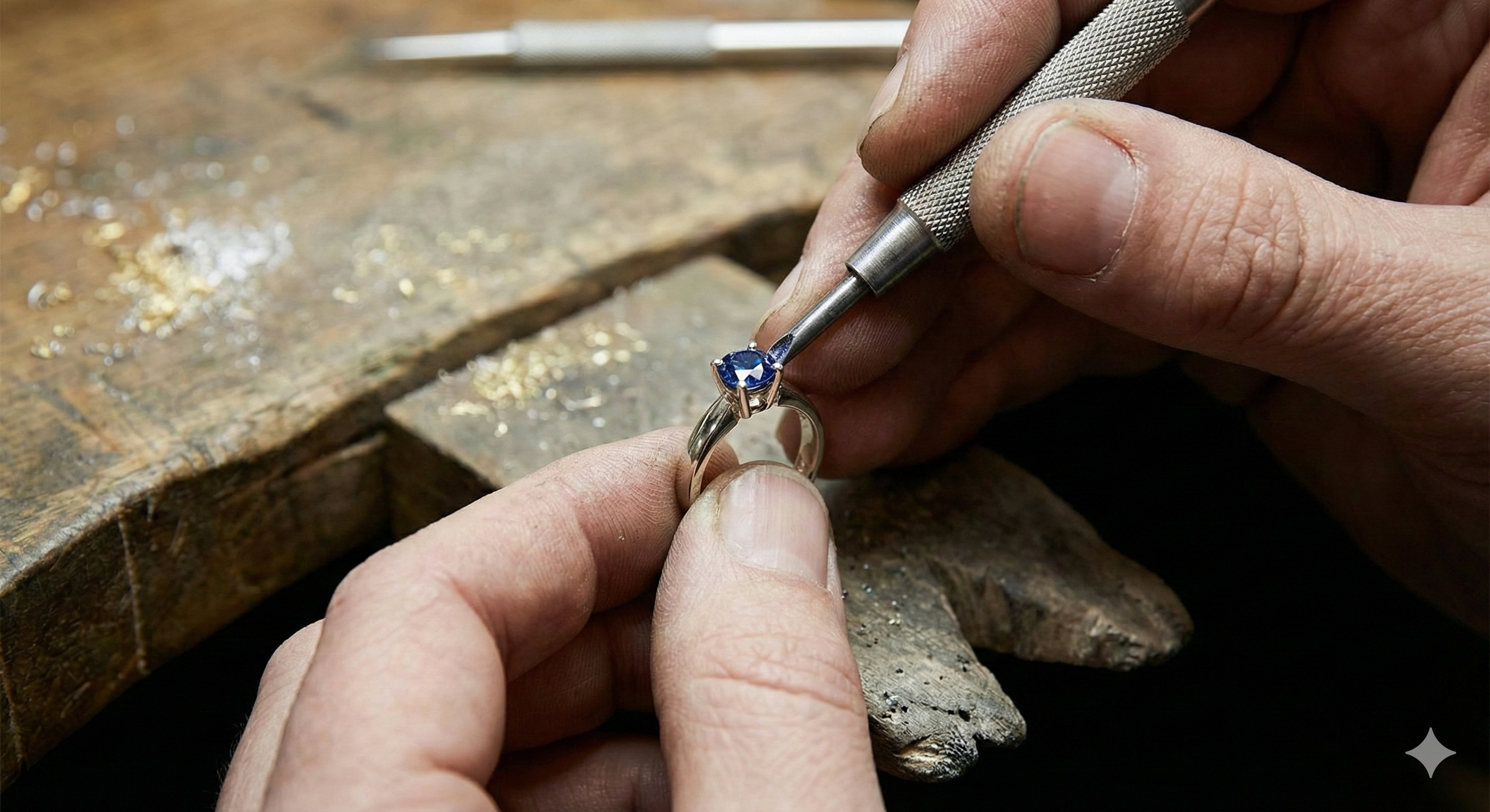 Engaste y ajuste de piedra en joya